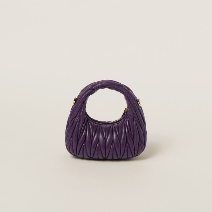 Mini borsa hobo Wander in nappa matelassé