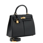 Hermès Black Swift Kelly Padded Sellier 25 Gold Hardware, 2022