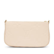 Louis Vuitton Cream Giant Monogram Empreinte Multi Pochette Accessoires Gold Hardware, 2021