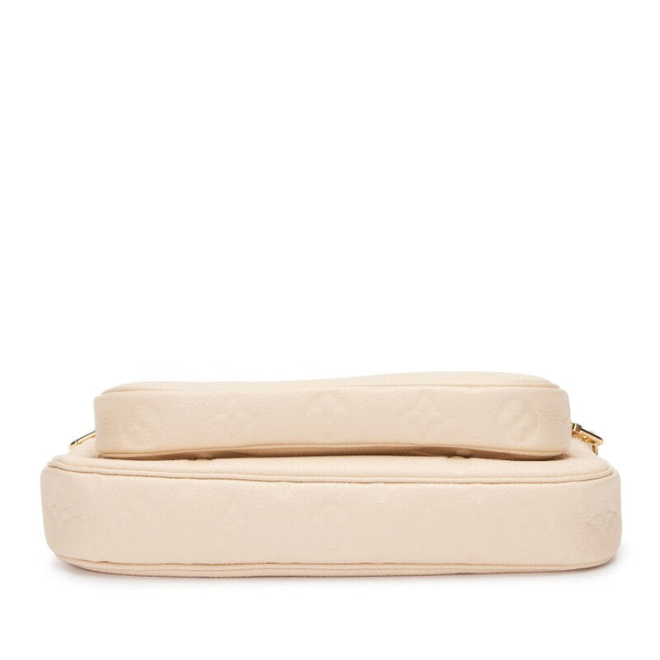 Louis Vuitton Cream Giant Monogram Empreinte Multi Pochette Accessoires Gold Hardware, 2021