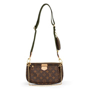 Louis Vuitton Khaki and Brown Monogram Canvas Multi Pochette Accessories Gold Hardware, 2021