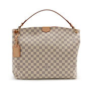 Louis Vuitton White and Blue Damier Azur Coated Canvas Gracefull MM Gold Hardware, 2021