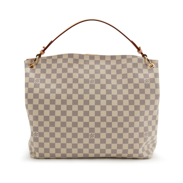 Louis Vuitton White and Blue Damier Azur Coated Canvas Gracefull MM Gold Hardware, 2021