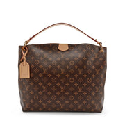 Louis Vuitton Ebene Monogram Coated Canvas Graceful MM Gold Hardware, 2021