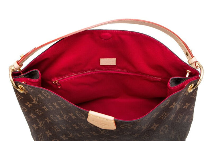 Louis Vuitton Ebene Monogram Coated Canvas Graceful MM Gold Hardware, 2021