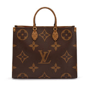 Louis Vuitton Brown Giant Reverse Monogram Coated Canvas OnTheGo GM Gold Hardware, 2020