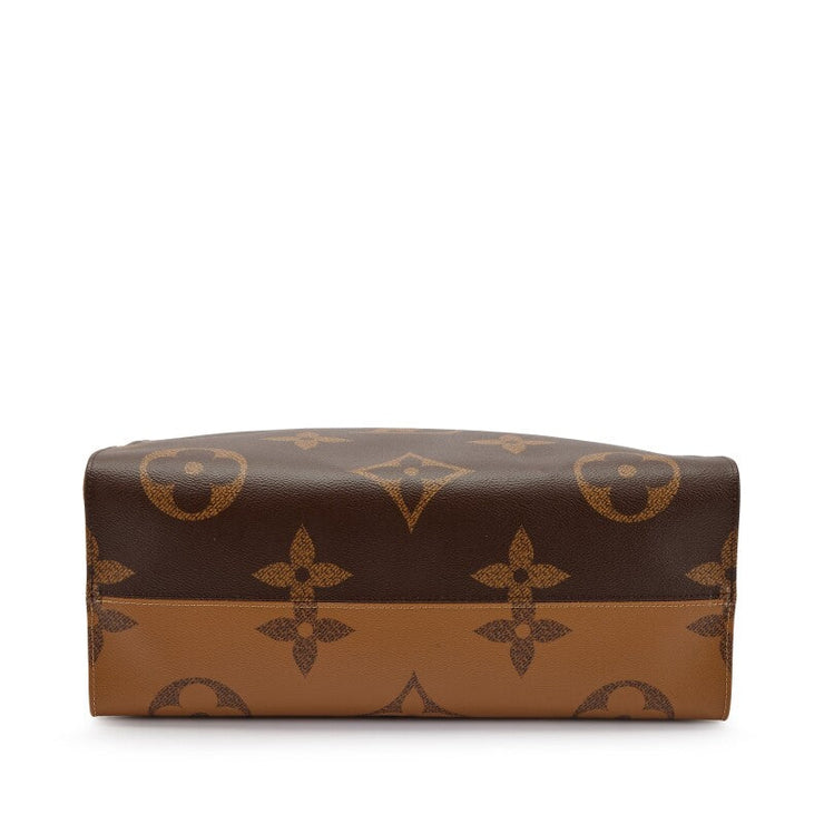 Louis Vuitton Brown Giant Reverse Monogram Coated Canvas OnTheGo GM Gold Hardware, 2020