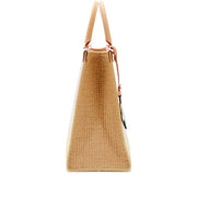 Louis Vuitton Light Pink and Yellow Giant Monogram Canvas and Raffia By the Pool Hawaii OnTheGo GM Gold Hardware, 2021