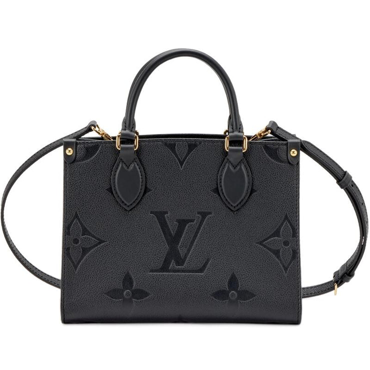 Louis Vuitton Black Giant Monogram Empreinte OnTheGo PM Gold Hardware, 2022