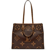 Louis Vuitton Brown Giant Reverse Monogram Coated Canvas OnTheGo GM Gold Hardware, 2020