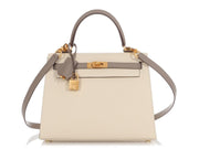 Hermès Nata and Gris Epsom HSS Kelly 25 Gold Hardware, 2021